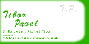 tibor pavel business card